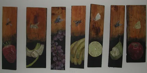 1. MOSCA Y ÁRBOL 2. MOSCA Y PAISAJE  3. MOSCA Y MANZANA